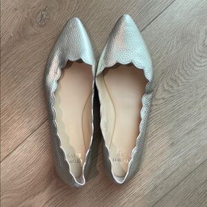 Crown & Ivy Gold Scalloped Flats